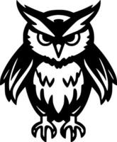 hibou - minimaliste et plat logo - vecteur illustration