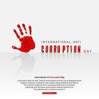 international anti la corruption journée. adapté pour salutation carte international anti la corruption journée fête vecteur