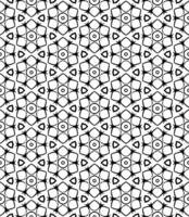 motif abstrait sans couture noir et blanc. arrière-plan et toile de fond. conception ornementale en niveaux de gris. vecteur