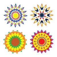 Indien traditionnel rangoli collection vecteur illustration