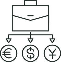 argent échange Paiement icône symbole vecteur image. illustration de le dollar devise pièce de monnaie graphique conception image