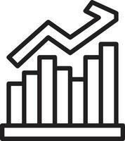 croissance affaires icône symbole vecteur image. illustration de le le progrès contour infographie stratégie développement conception image