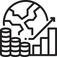 croissance affaires icône symbole vecteur image. illustration de le le progrès contour infographie stratégie développement conception image