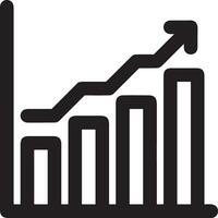 croissance affaires icône symbole vecteur image. illustration de le le progrès contour infographie stratégie développement conception image