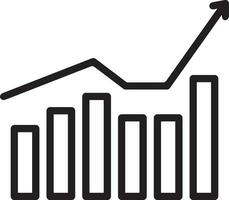 croissance affaires icône symbole vecteur image. illustration de le le progrès contour infographie stratégie développement conception image