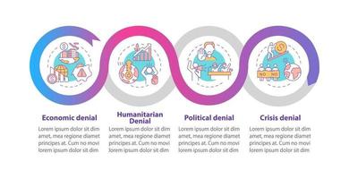 modèle d'infographie vectorielle de déni humanitaire vecteur