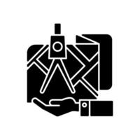 icône de glyphe noir propriétaire de terrain vecteur