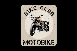 conception de silhouette de club de vélo de moto vecteur