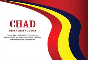 bonne fête de l'indépendance du tchad. vecteur