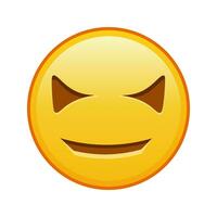 effrayant Halloween visage grand Taille de Jaune emoji sourire vecteur