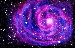 peinture à l'aquarelle galaxie vecteur