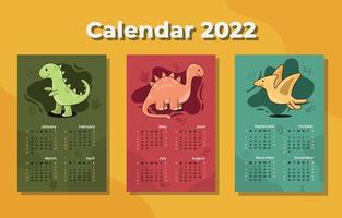 Modèle de calendrier 2022 vecteur