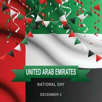 fond de la fête nationale des émirats arabes unis. vecteur