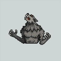 pixel art illustration loup-garou. pixélisé loup-garou. loup-garou pixélisé pour le pixel art Jeu et icône pour site Internet et vidéo jeu. vieux école rétro. vecteur