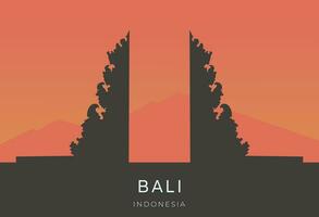 bali point de repère Indonésie vecteur