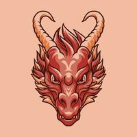 dragon tête mascotte génial illustration pour votre l'image de marque affaires vecteur