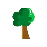 vert eps dix vecteur arbre illustration isolé sur blanc arrière-plan, très adapté pour utilisation sur sites Internet, affiches, enfants animations et autres