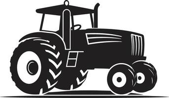 agriculture machinerie vecteur dans noir tracteur silhouette vecteur illustration