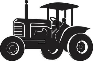 monochromatique tracteur plan classique ferme tracteur illustration vecteur