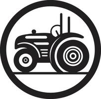 noir et blanc tracteur graphique traditionnel tracteur silhouette vecteur