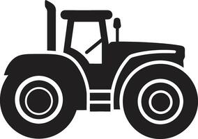 monochromatique tracteur ligne art classique tracteur icône illustration vecteur