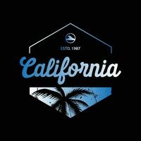 Californie graphique conception typographie pour impression t chemise vecteur