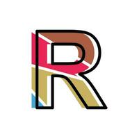 lettre r moderne logo conception, abstrait des lettres logo monogramme vecteur logo conception modèle élément utilisable pour votre entreprise, conception, et etc