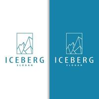 antarctique du froid Montagne iceberg logo conception, Facile vecteur modèle symbole illustration