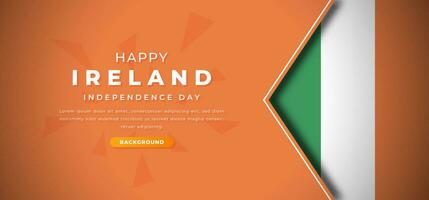 content Irlande indépendance journée conception papier Couper formes Contexte illustration pour affiche, bannière, publicité, salutation carte vecteur