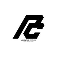 lettre PC avec élégant moderne unique forme monogramme plat logo l'image de marque vecteur