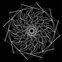 moderne style mandala avec tranchant angles et lignes, noir et argent et blanc couleurs, étoile forme mandala vecteur, adapté pour art galeries et impression outils et affiches et bannières, abstrait minimal art vecteur