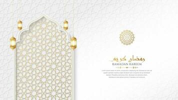 islamique arabe élégant luxe ornemental islamique Contexte avec islamique modèle et décoratif pendaison ornements vecteur