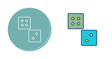 icône de vecteur de dés unique