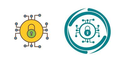 icône de vecteur de sécurité des données unique