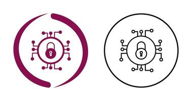 icône de vecteur de sécurité des données unique