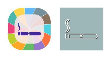 icône de vecteur de cigare allumé unique