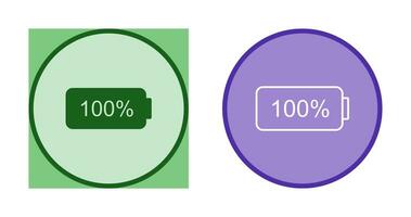 icône de vecteur de batterie pleine unique