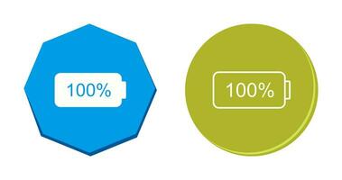 icône de vecteur de batterie pleine unique