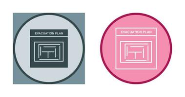 icône de vecteur de plan d'évacuation