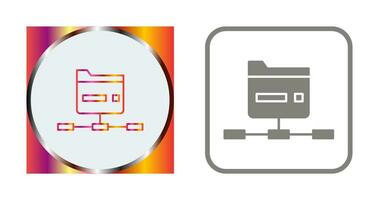icône de vecteur de dossier réseau