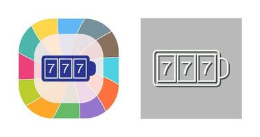 machine à sous avec icône vectorielle sevens vecteur