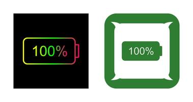 icône de vecteur de batterie pleine unique