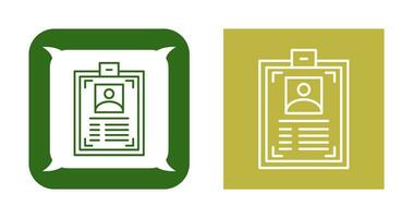 icône de vecteur de carte d'identité