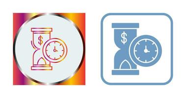 le temps est l'icône de vecteur d'argent