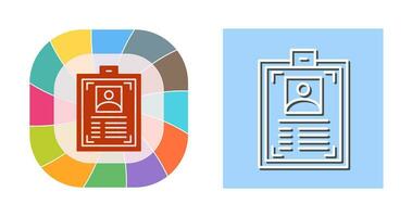 icône de vecteur de carte d'identité