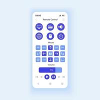 modèle de vecteur d'interface smartphone télécommande
