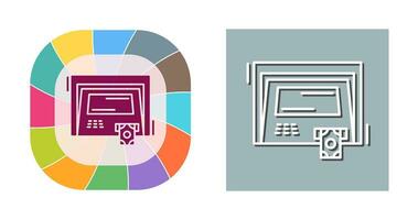 icône de vecteur de guichet automatique