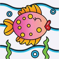 vecteur illustration de de une coloré poisson