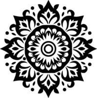 mandala, noir et blanc vecteur illustration