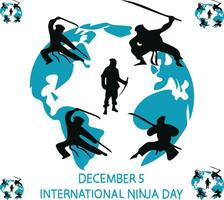international ninja journée vecteur
